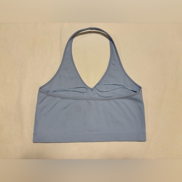 Garage powder blue halter, crop top, L - Picture 2 of 7